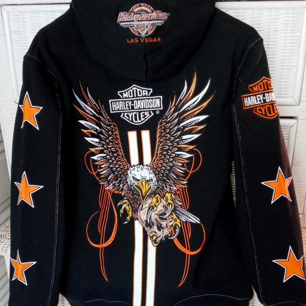 Harley davidson zip up hoodie